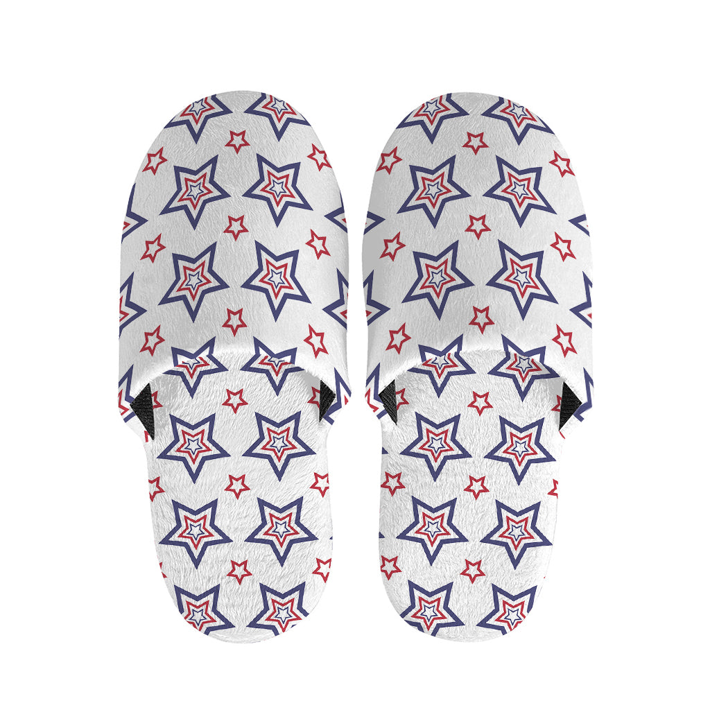 4th of July USA Star Pattern Print Slippers