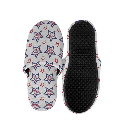 4th of July USA Star Pattern Print Slippers