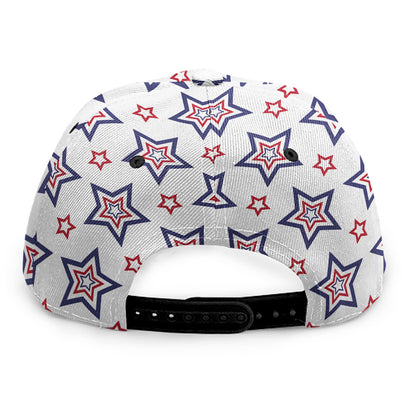 4th of July USA Star Pattern Print Snapback Cap