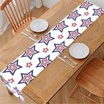 4th of July USA Star Pattern Print Table Runner