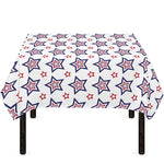 4th of July USA Star Pattern Print Tablecloth