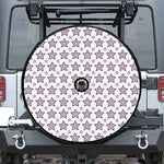 4th of July USA Star Pattern Print Tire Cover With Camera Hole