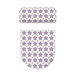 4th of July USA Star Pattern Print Toilet Lid And Tank Cover Set