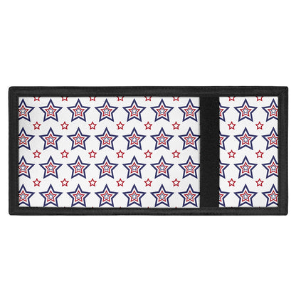 4th of July USA Star Pattern Print Trifold Wallet