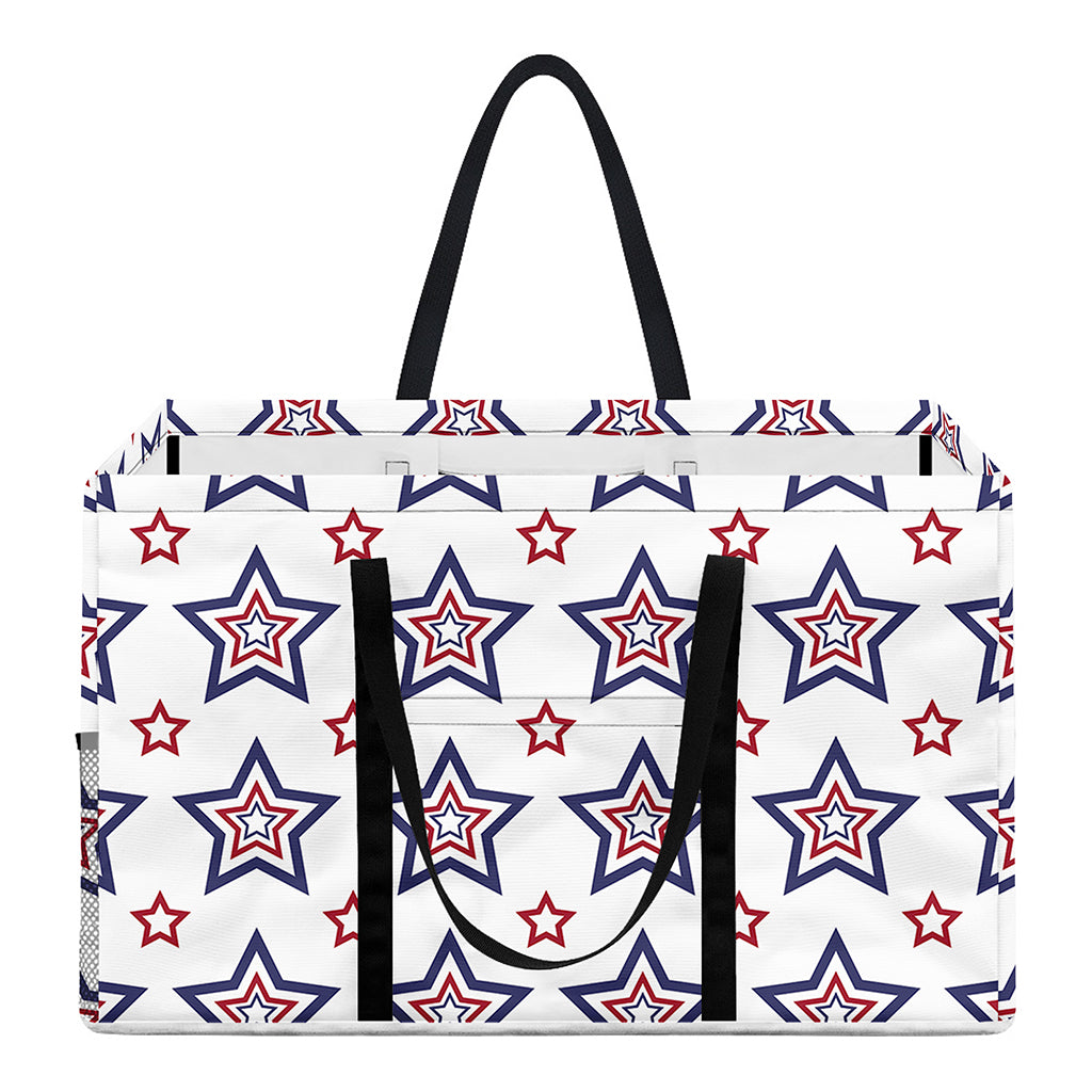 4th of July USA Star Pattern Print Utility Tote Bag
