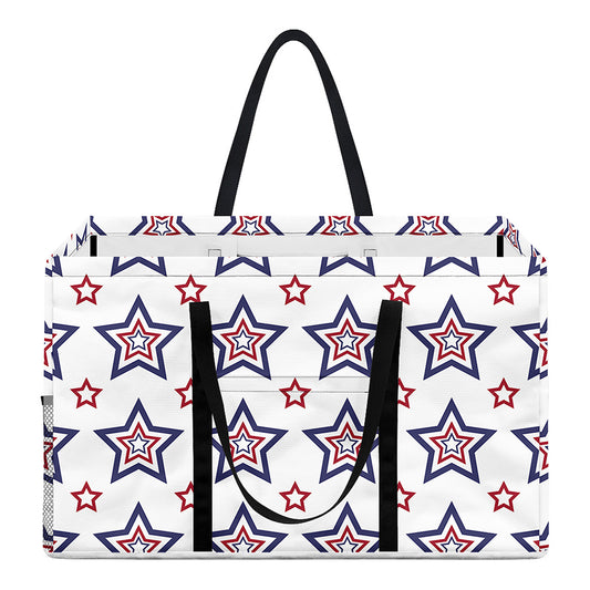 4th of July USA Star Pattern Print Utility Tote Bag