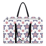 4th of July USA Star Pattern Print Utility Tote Bag