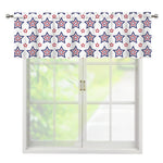 4th of July USA Star Pattern Print Window Valance