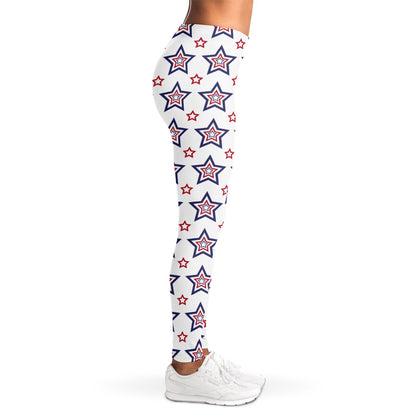 4th of July USA Star Pattern Print Women's Leggings
