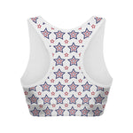 4th of July USA Star Pattern Print Women's Sports Bra