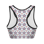 4th of July USA Star Pattern Print Women's Sports Bra