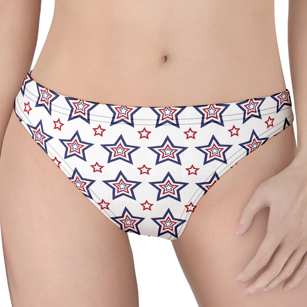 4th of July USA Star Pattern Print Women's Thong
