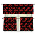 666 Satan Pattern Print 3 Piece Kitchen Curtains