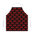 666 Satan Pattern Print Adjustable Apron