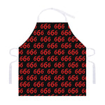 666 Satan Pattern Print Adjustable Apron