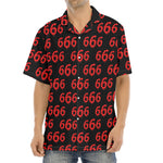 666 Satan Pattern Print Aloha Shirt
