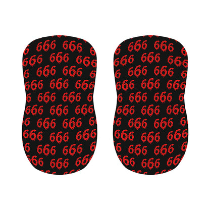 666 Satan Pattern Print Bar Stool Covers