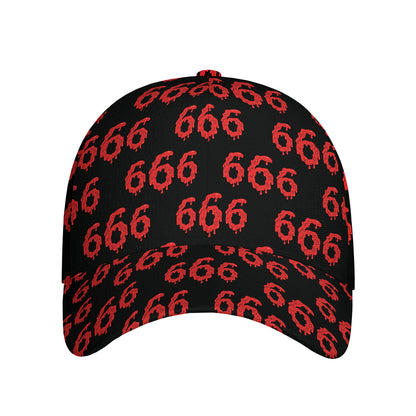 666 Satan Pattern Print Baseball Cap