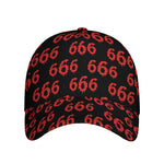 666 Satan Pattern Print Baseball Cap