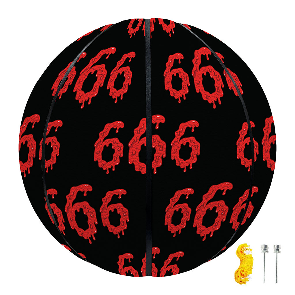 666 Satan Pattern Print Basketball