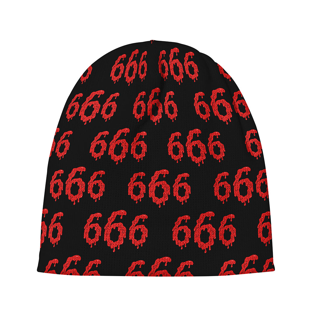 666 Satan Pattern Print Beanie