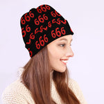666 Satan Pattern Print Beanie