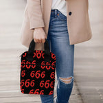 666 Satan Pattern Print Bible Tote Bag