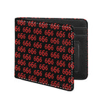 666 Satan Pattern Print Bifold Wallet