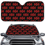 666 Satan Pattern Print Car Windshield Sun Shade