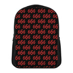 666 Satan Pattern Print Casual Backpack
