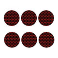 666 Satan Pattern Print Coaster Set