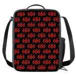 666 Satan Pattern Print Crossbody Lunch Bag