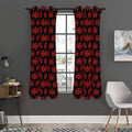 666 Satan Pattern Print Grommet Curtain Panels