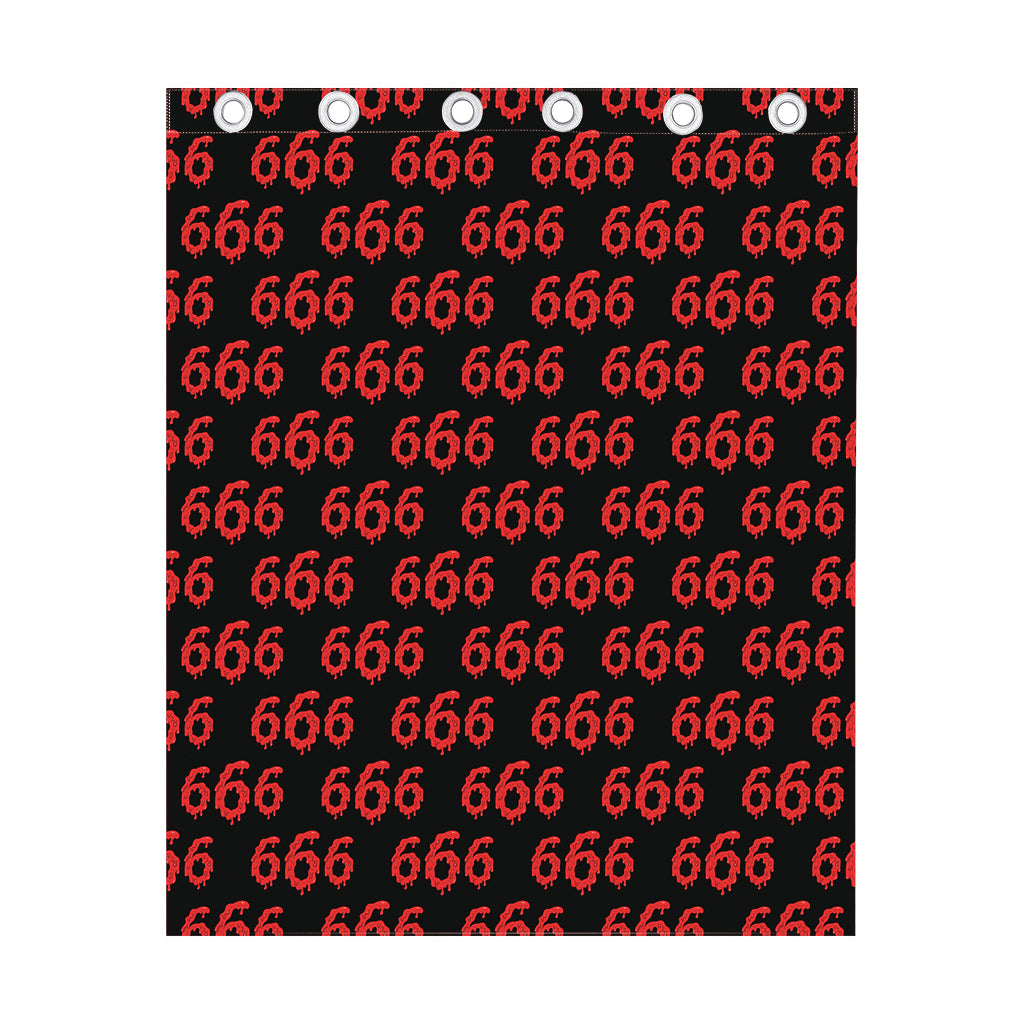 666 Satan Pattern Print Curtain