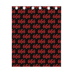 666 Satan Pattern Print Curtain