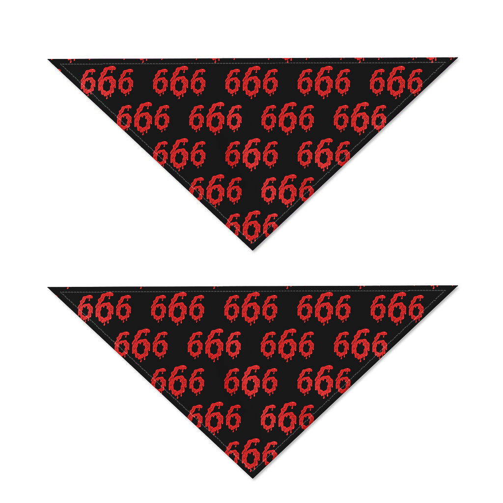 666 Satan Pattern Print Dog Bandana