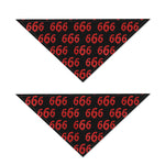 666 Satan Pattern Print Dog Bandana