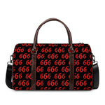 666 Satan Pattern Print Duffle Bag