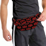 666 Satan Pattern Print Fanny Pack