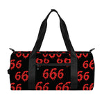 666 Satan Pattern Print Gym Bag