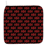 666 Satan Pattern Print Hand Towel