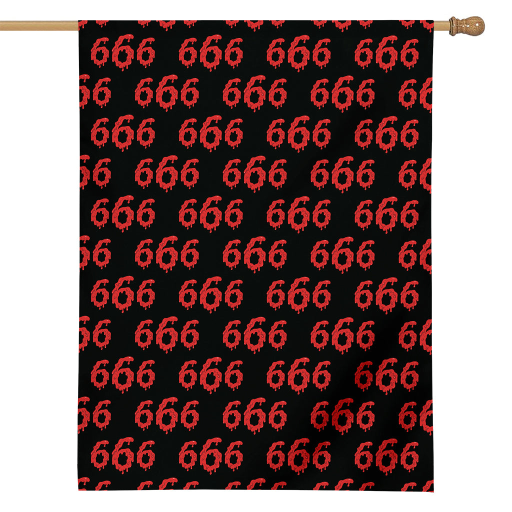 666 Satan Pattern Print House Flag
