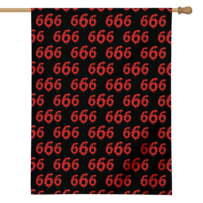 666 Satan Pattern Print House Flag