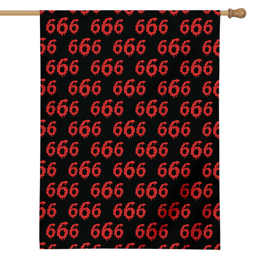 666 Satan Pattern Print House Flag