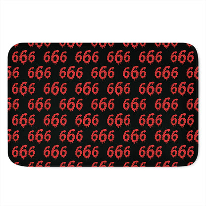 666 Satan Pattern Print Indoor Door Mat