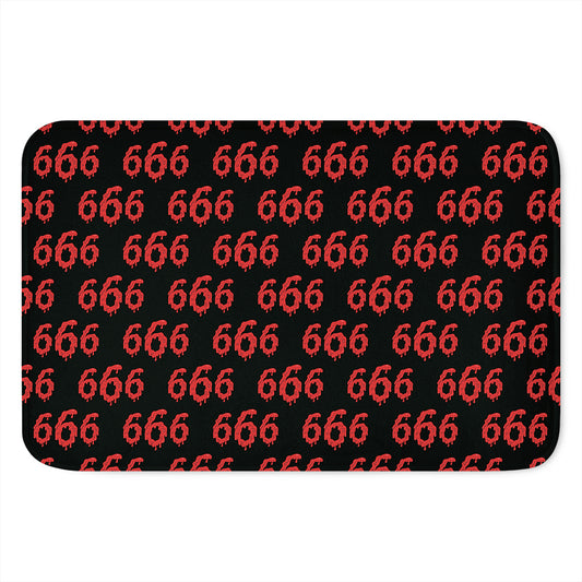 666 Satan Pattern Print Indoor Door Mat