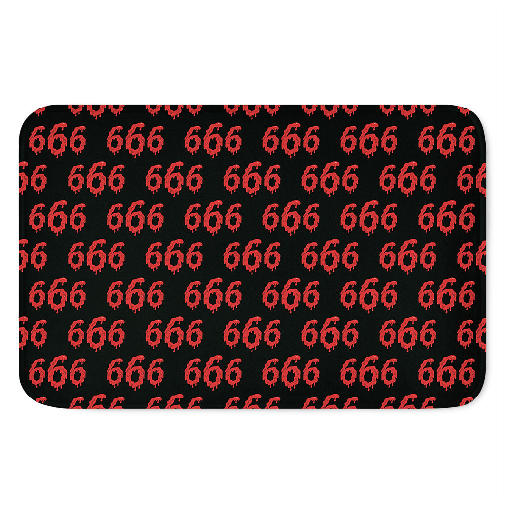 666 Satan Pattern Print Indoor Door Mat