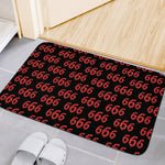 666 Satan Pattern Print Indoor Door Mat