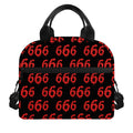 666 Satan Pattern Print Insulated Lunch Bag