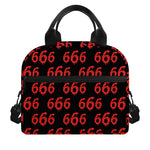 666 Satan Pattern Print Insulated Lunch Bag